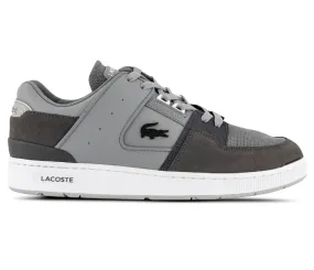 Men's Lacoste Court Cage 123 7 SMA (Grey/White) Impact Resistant Heel Cup Travel Companion