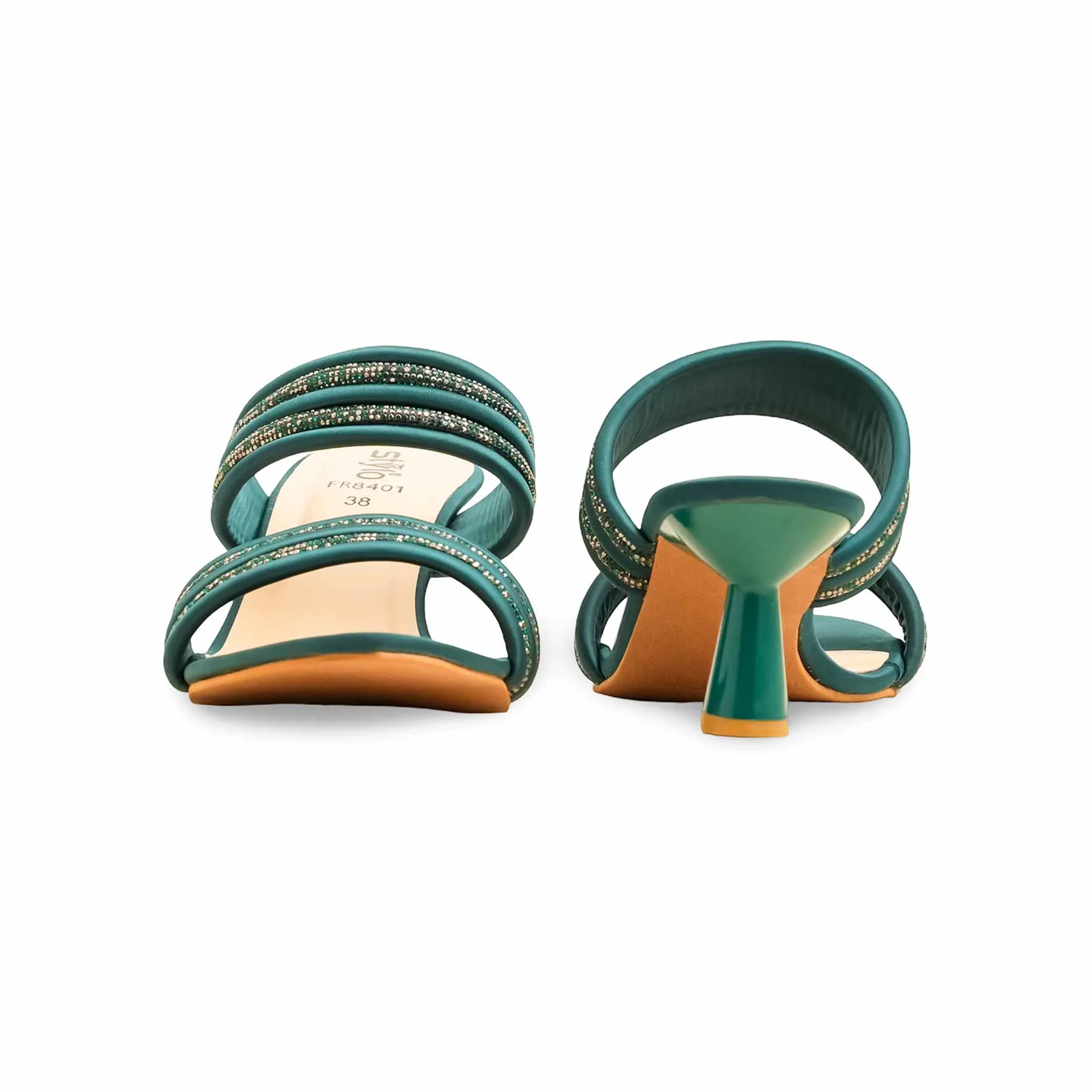 Seagreen Formal Slipper FR8401 Sculpted Heel