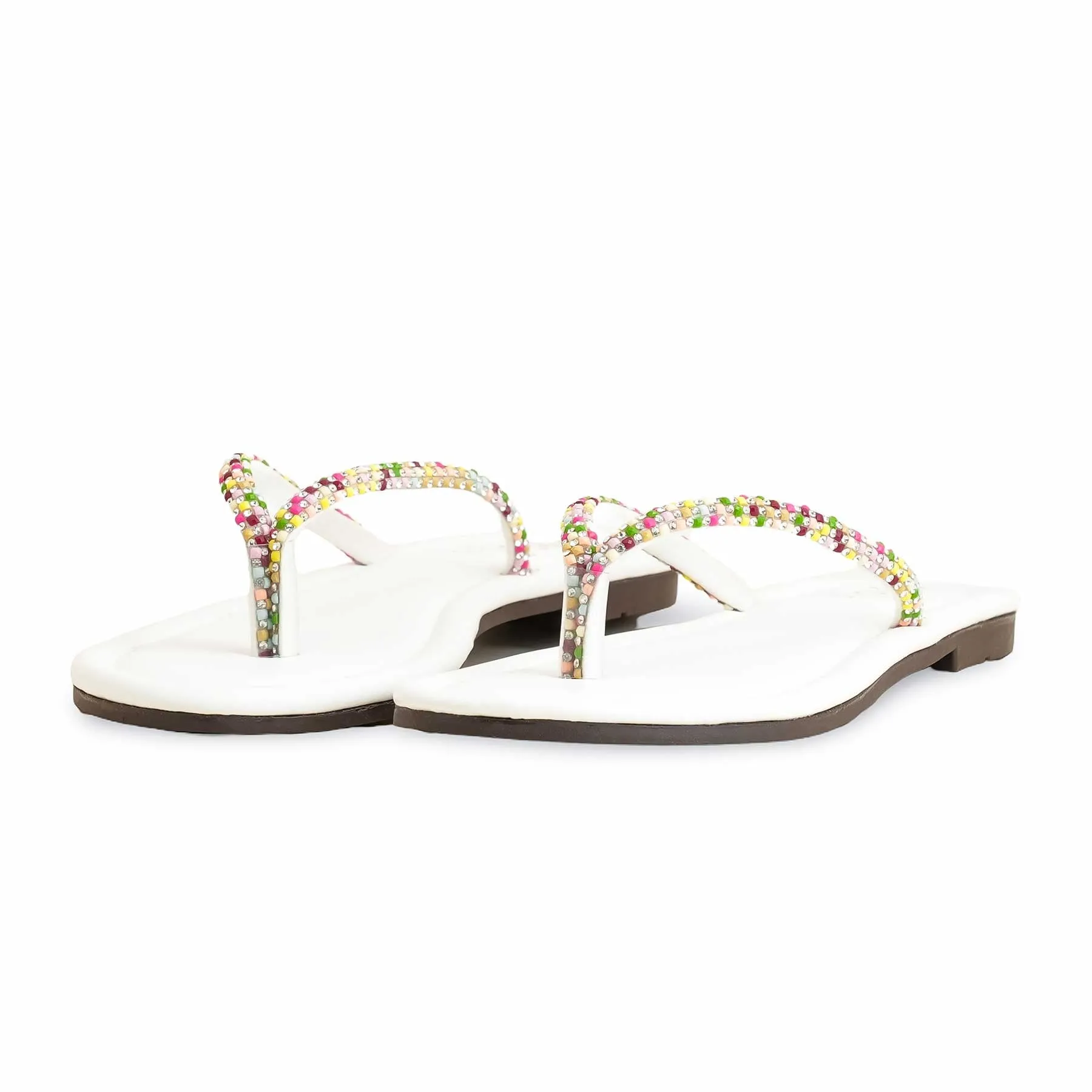 school students White Casual Chappal For Women CL2030