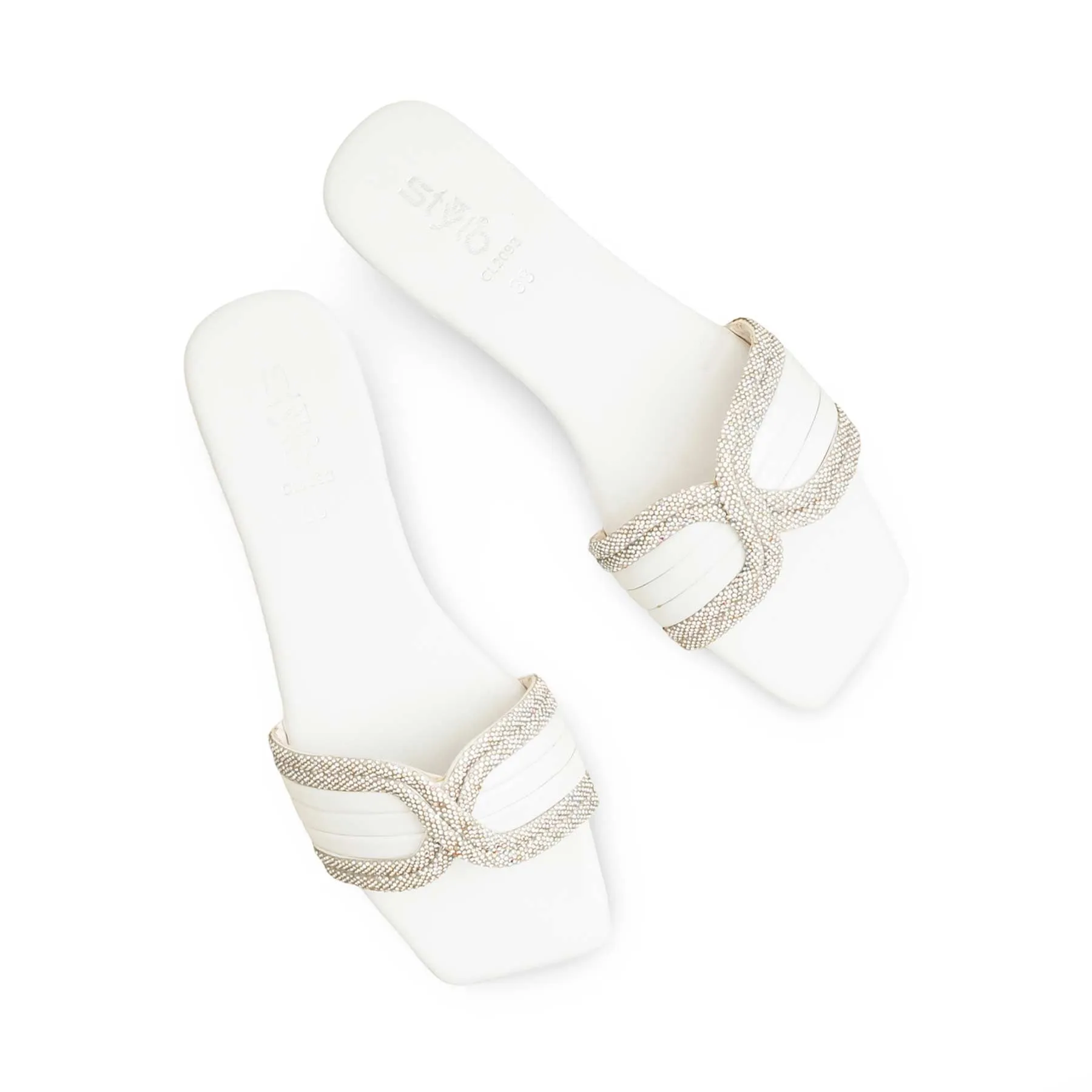 Comfortable Design Shoes City Chill White Casual Slipper CL2093