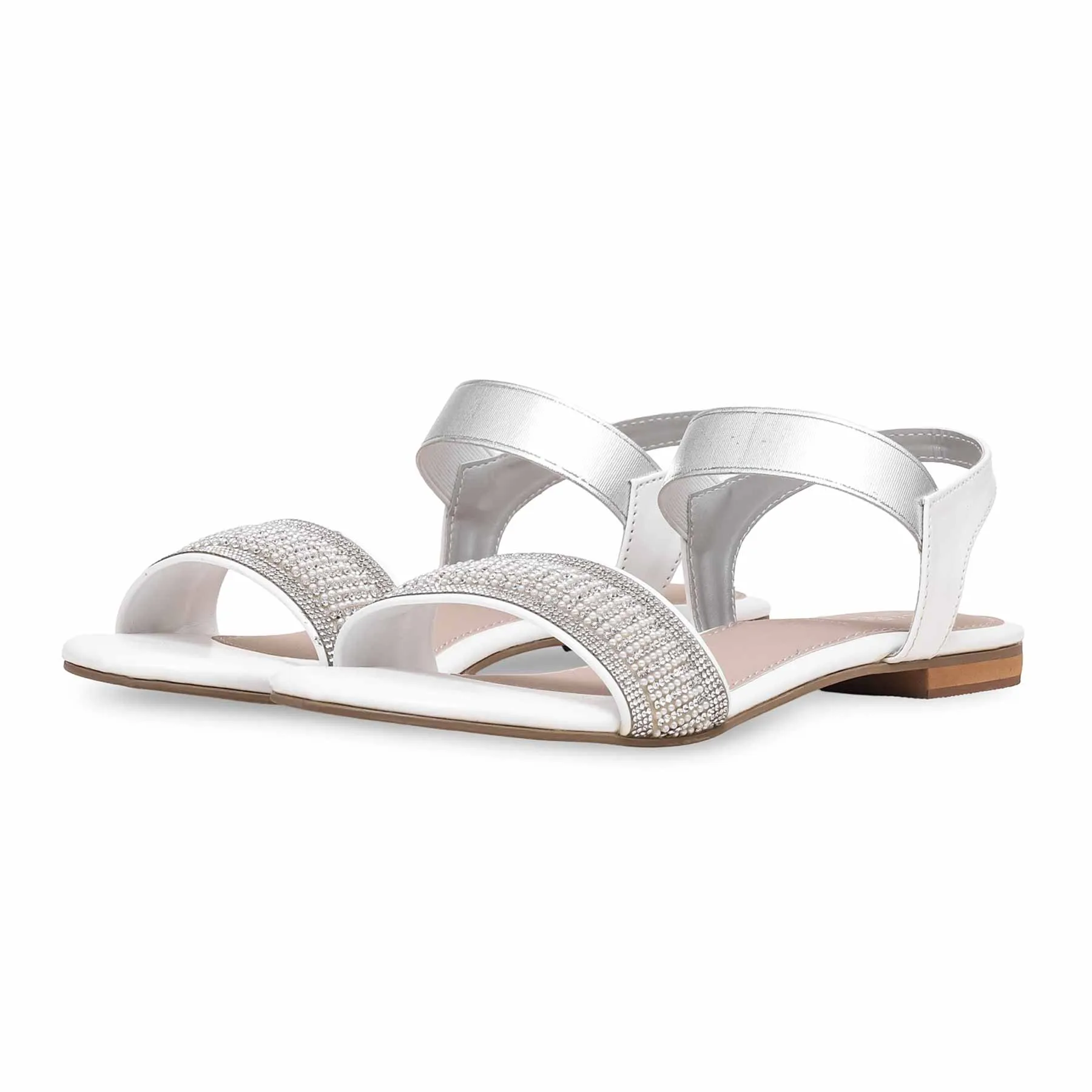 White Fancy Sandal FN6002 Party Step