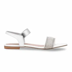 White Fancy Sandal FN6002 Tread Pattern