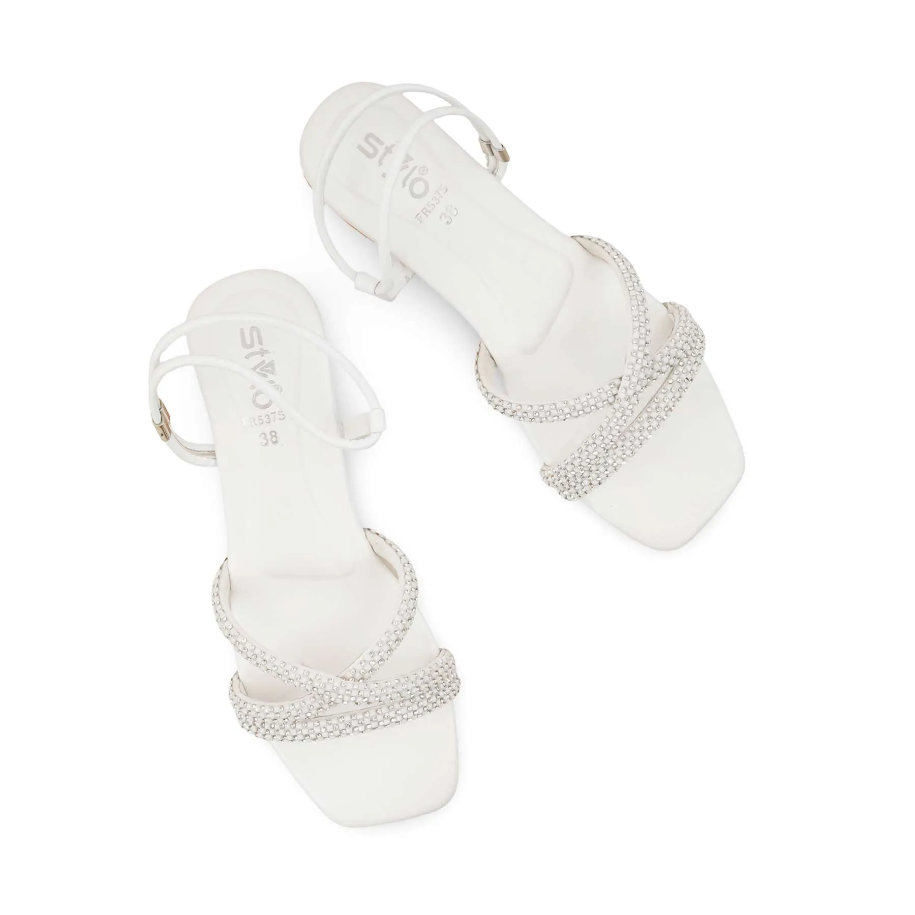 White Formal Sandal FR5375 Trek Easy Herb Glow