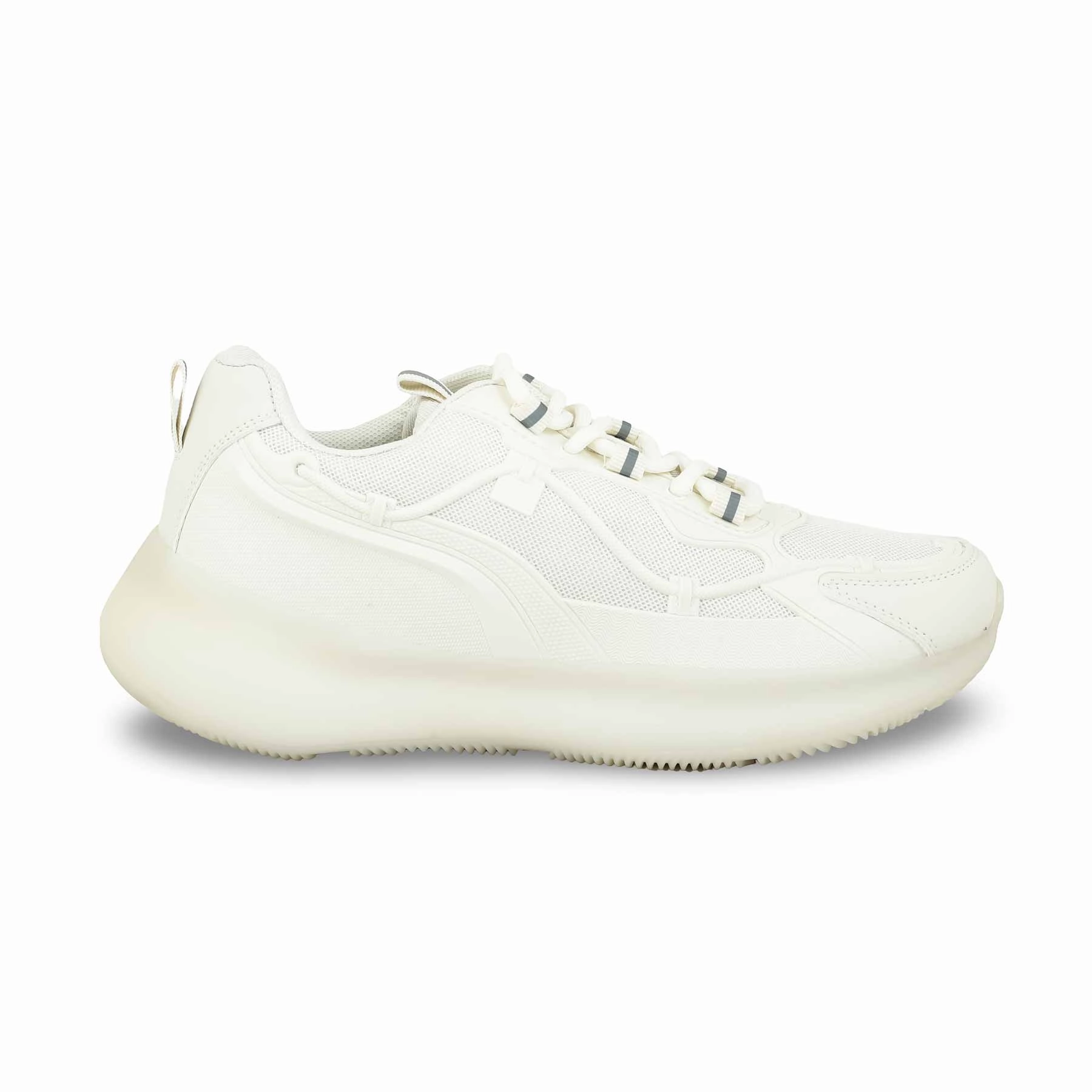 Gentle Texture White Casual Sneaker For Ladies AT7350