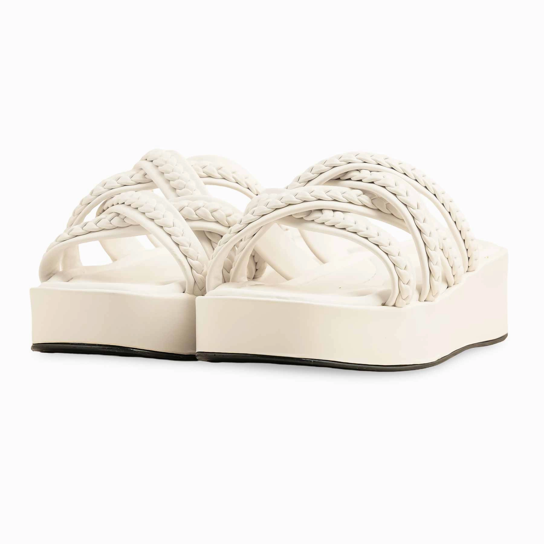 White Formal Slipper PU0475 Sturdy Construction