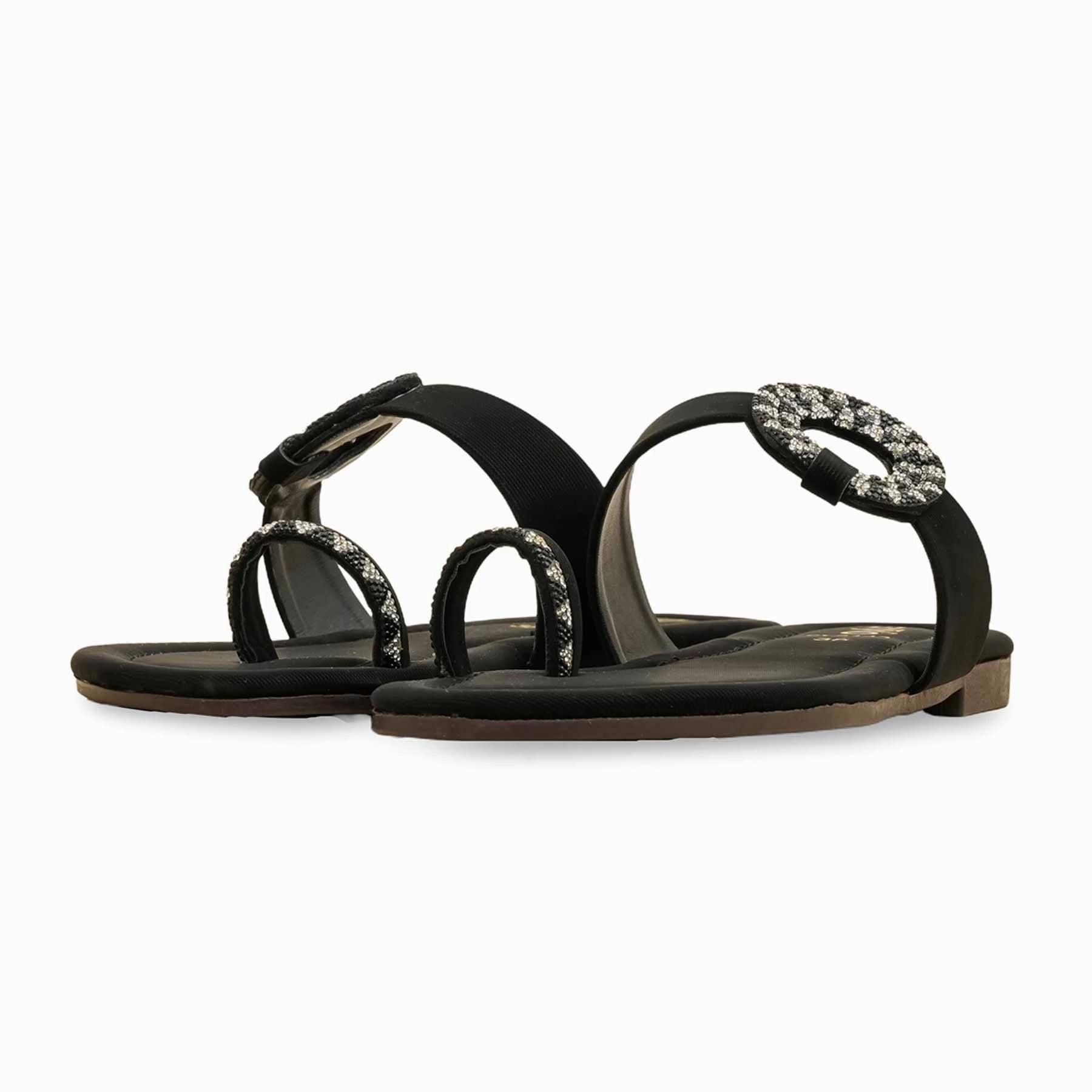 Black Casual Chappal For Women CL2143 Sport Step