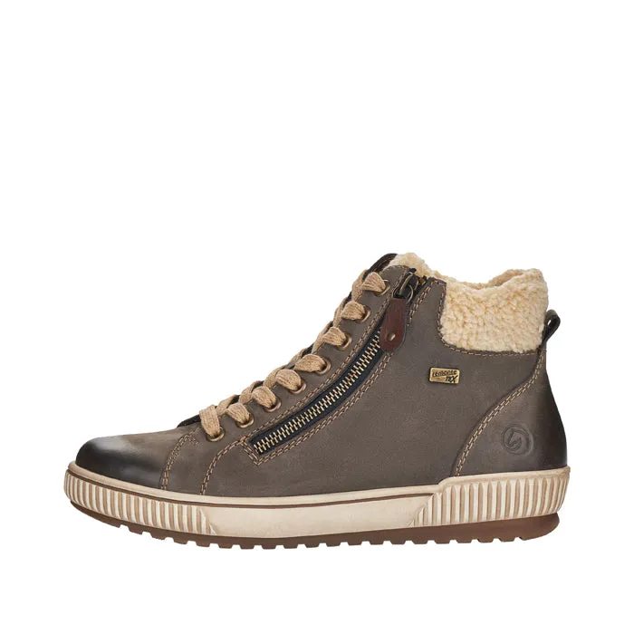 Natural Fit Transitional Season Windproof Fit Womens Remonte Columbo Teddy in Smoke/Beige/Brown