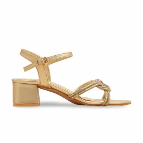 Golden Fancy Sandal For Ladies FN6159 Contemporary Style